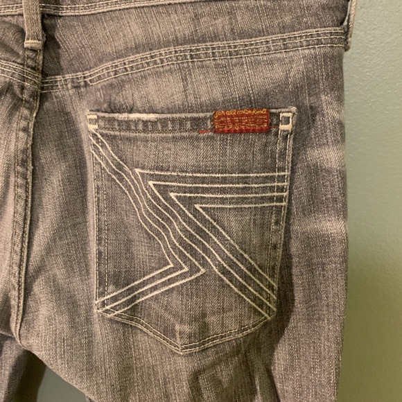 7 for All Mankind jeans Z pocket jeans HTF sz 28 x30-31” - Picture 5 of 8